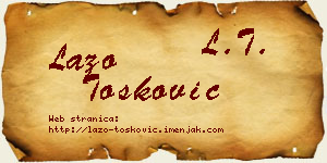 Lazo Tošković vizit kartica